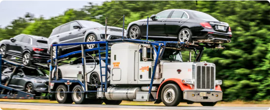 Open cross country car transport